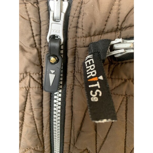 Kerrits Equestrian Brown Quilted Riding Jacket Womans Size Medium Stablemate Zip - Picture 3 of 10